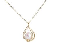 Collana da Donna in Oro con Perla e Pendente, Bellissimo Regalo per Occasioni Speciali