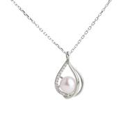 Collana da Donna in Oro con Perla e Pendente, Bellissimo Regalo per Occasioni Speciali