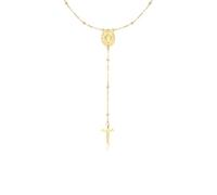 Collana da donna lunga con medaglia sacra raffigurante la Vergine Maria e Gesù Cristo. Collana in argento 925 da donna ideale come regalo. Collane lunghe donna particolari. Gioielli da donna