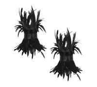 Collana da donna - per costumi gotici retrò, gioielli vintage per piedi piume, oggetti di scena per giochi di ruolo, abbigliamento per palcoscenico per festival | Adatto per lo spettacolo di