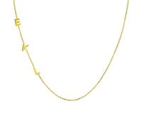 Collana da donna personalizzata con nome e iniziale laterale personalizzata da 1 a 8 iniziali in argento Sterling minimalista per donne, fidanzata, moglie, mamma, festa della mamma, Natale, compleanno