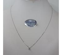 COLLANA DA DONNA PUNTO LUCE CON ZIRCONE IN ORO BIANCO 18KT 1,3 GRAMMI (8177)