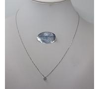 COLLANA DA DONNA PUNTO LUCE CON ZIRCONE IN ORO BIANCO 18KT 1,4 GRAMMI (8178)