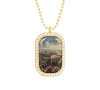 Collana da donna regolabile con ciondolo a forma di paesaggio di Londra della città britannica, per viaggi e, Misura unica, Metallo