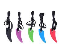 Collana da masticare sensoriale, sollievo dall'ansia Forma dentale multicolore 5 pezzi Collana da masticare Aiuti per motori orali Silicone resistente al calore per ADHD