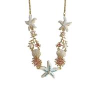 Collana da polso comoda e delicata con perline di mare, adatta per una collana con ciondolo a forma di conchiglia ispirata al mare, A, come descritto, come descritto