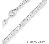 Collana Da Polso Dollaro In Argento 925 Opaco-Lucido 21Cm