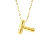 Collana da tennis con lettere a bolla collana con iniziale dorata per le donne collane con ciondolo spesso alla moda gioielli d'oro per le donne adolescenti mamma nonna moglie collana, lega di zinco