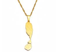 Collana da uomo, 3,8 cm Saint Kitts e Nevis Mappe St. Kitts & Nevis Ciondolo Catena Gioielli