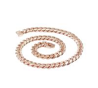 Collana da uomo a catena in oro rosa collane in acciaio inossidabile accessori per uomo donna gioielli alla moda punk, One Size, Agata