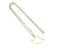 Collana da uomo, alla moda, con mappa della Repubblica islamica dell'Iran, collana con ciondolo a forma di mappa della città da uomo e donna, idea regalo