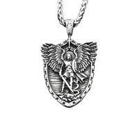 Collana da uomo, alla moda, vintage, macchia, Michael con ali d'angelo, collane con ciondolo per uomo e donna