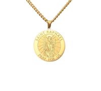 Collana da uomo, Arcangelo San Raffaele, collana con ciondolo a forma di angelo, preghiera, amuleto, idea regalo
