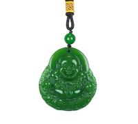 Collana da uomo, autentica collana Hetian Biyu con ciondolo Buddha verde Maitreya Buddha maschio e femmina collana di giada gioielli alla moda regalo per festival