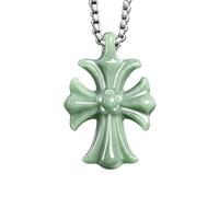 collana da uomo autentica giadeite naturale croce ciondolo giada uomo e donna moda collana gioielli accessori