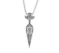 Collana da uomo, collana a catena per donna e uomo, collana con ciondolo spada vichinga alla moda nordica, collane con lancia del guerriero spartano di Odino, gioielli scandinavi