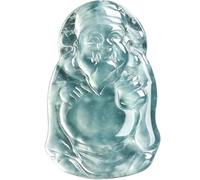 Collana da uomo, con ciondolo a forma di dio della ricchezza, in giadeite, amuleti, alla moda, con smeraldo naturale, idea regalo per uomini e donne