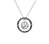 Collana da uomo, con ciondolo a forma di pallacanestro e calcio, alla moda, per uomini e donne, non rinuncia mai ai gioielli