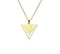 Collana da uomo, con ciondolo a forma di triangolo con occhio del malocchio, piramide egiziana egiziana, da donna, illuminati