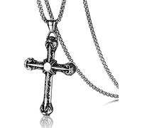 Collana da uomo con ciondolo Gesù in acciaio al titanio vintage da uomo, gioielli per feste, collana in acciaio al titanio con ciondolo a forma di leone in acciaio inossidabile alla moda Beautiful des