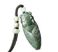 Collana da uomo con ciondolo in giada etiana naturale cicala collana con ciondoli gioielli accessori alla moda amuleto intagliato a mano regali per donne uomini