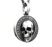 Collana da uomo con ciondolo in lega , punk, per Halloween | Gioiello con scheletro a forma di osso gotico, punk, per uomini e ragazze, per la festa del papà, compleanni, anniversari