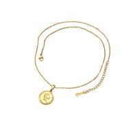 Collana da uomo, con ciondolo rotondo della regina Elisabetta, color oro, medaglione a forma di moneta, idea regalo