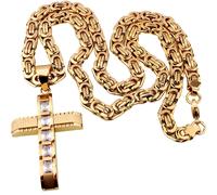 Collana da Uomo con Croce DJ-38732 - Oro / 60cm KP38732