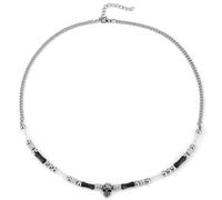 Collana da uomo con teschio e perline.
