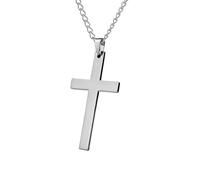 Collana da uomo cristiana, Collane a catena da uomo,Ciondoli cristiani da uomo Collane a catena in acciaio inossidabile antiruggine | Accessori da uomo All-Match Colgan, Consulte la descripción