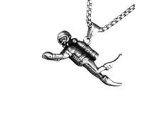 Collana da uomo, Deep Sea Diver, collana da uomo e da donna, con ciondolo, stile punk, alla moda, idea regalo creativa