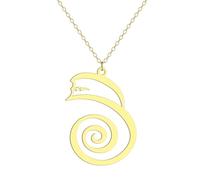 Collana da uomo e da donna, con ciondolo Dai Ko Myo, collana con ciondolo a spirale cava per donne e ragazze, catena per il collo, gioiello biologico, idea regalo