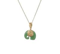 collana da uomo elegante semplice stile cinese collana da donna finta giada elefante ciondolo nicchia design alla moda sensibilità clavicola catena ebreo