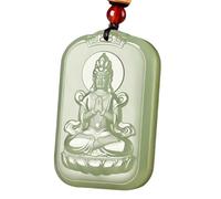 Collana da uomo Elegante Zaffiro Naturale Guanyin Brand Ciondolo, Classico Moda Versatile Collana Gioielli