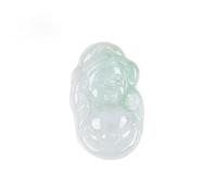 Collana da uomo, giada verde smeraldo naturale acqua blu piccolo dio della ricchezza ciondolo giadeite amuleti di design gioielli regalo uomo donna