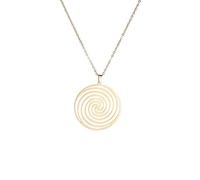 collana da uomo, Hollow L'illusione dell'amuleto Pendente Collana Ipnosi geometrica Talismano Gioielli