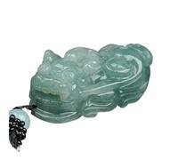 Collana da uomo in giada, ciondolo in giadeite verde nutriente Xiu leone maschio donna stile gioielli alla moda portafortuna ciondolo unisex souvenir, regalagli un regalo