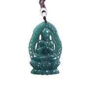 Collana da uomo in giadeite naturale con ciondolo a forma di Buddha del grande sole, squisitamente intagliato da una pietra di giada simile al ghiaccio, regalo per uomo e donna