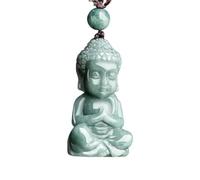 Collana da uomo Jadeite Buddha Ciondolo Uomo Pietra Naturale Collana Amuleto Gioielli Giada Blu Vintage Talismani Charm Pietra Charms