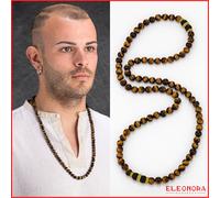 collana da uomo lunga con pietre dure naturali in pietra surf per surfista 70.cm