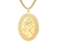 Collana da uomo, mitologia greca, Dio del mare, Poseidone, collana vintage con motivo tridente collane Amuleto su entrambi i lati