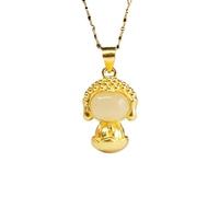 collana da uomo Naturale Turandontite Ciondolo Collana Donna Stile Buddha senza Forma Collana Giadeite...