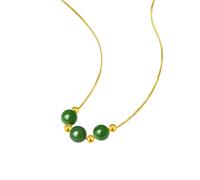 collana da uomo Oro Collana Ciondolo Giada Perline Lucky Charm Tre Vite Tre Mondi Donne Live Bestseller Fresh Sweet Style