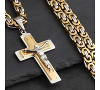 Collana da uomo RE - 38899 - Oro / Argento / 70cm / 2a qualità