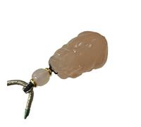 Collana da uomo Rosa Chiaro Giada Afgana Lotus Root Powder Xi Wang Ciondolo Donna Stile Collana Epifita Link Bianco Giada Ciondolo Collana