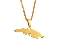 Collana da uomo, San Tommaso V I, con ciondolo a forma di mappa dell'isola di San Tommaso