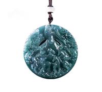 collana da uomo smeraldo blu acqua giada La primavera arriva in forma piena ciondolo talismani intagliato amuleto collana giada regali moda donna