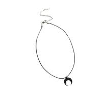 Collana dal design unico con luna nera per la donna moderna che ama accessori distintivi e alla moda abbigliamento casual collana dichiarazione