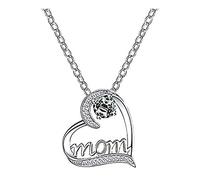 Collana Del Gufo Collana da giorno placcata Catena della Cuore Argento Donna Clavicola Collane e ciondoli Collana Di Granato (White, One Size)