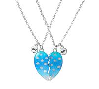 Collana Dell Amicizia Colore Sfumato per 2 Ragazze, Bff Collane a Catena con Ciondolo Modello Nuvole,Best Friends Forever Collane Magnete,San Valentino Gioielli Regali per Bambini Madre Amici Sorelle
